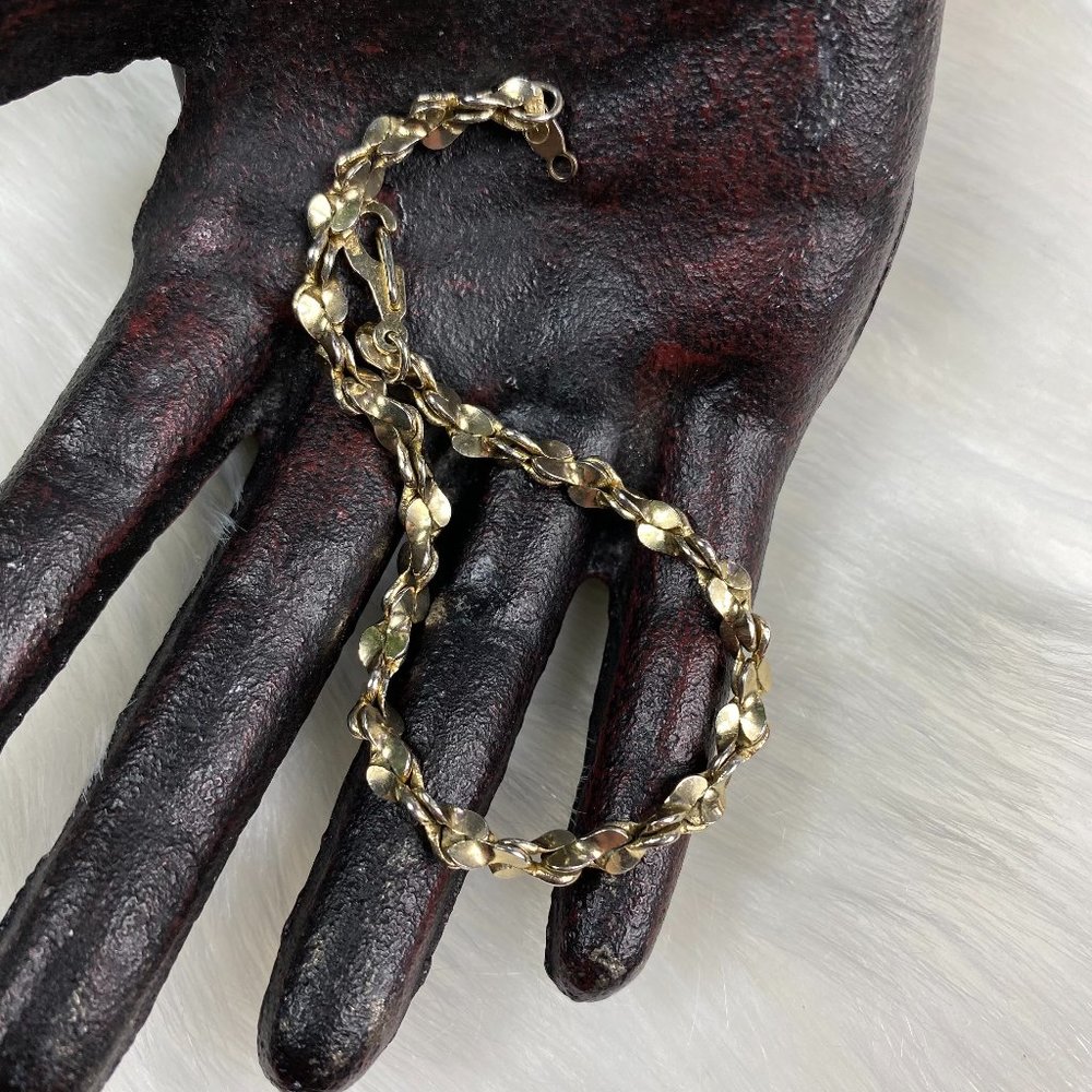 Vintage 14KGP Bracelet 7.5" Gold Tone